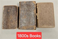 3 Antique 1800s Books READ