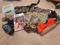 Lot of Hunting Items-hats, belts, and more
