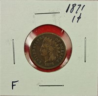 1871 Indian Cent F