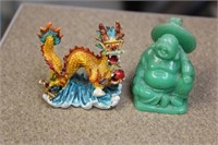 Two Small Resin Oriental Figurine