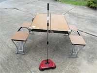 CHILD'S FOLD UP PICNIC TABLE, SWEEPER