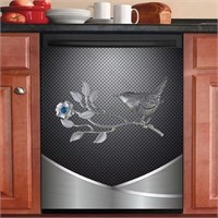 IMIT Stainless Steel Bird Flower Dishwasher Magnet