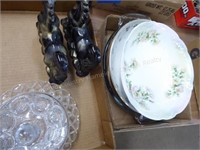 2 boxes glassware & pottery