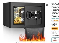 0.5 Cubic Home Safe Fireproof Waterproof