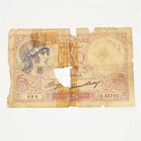 France Cinq Francs 5 1933