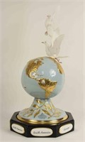 Boehm Porcelain World Peace Globe w/ 5 Doves