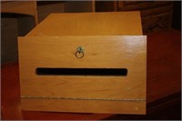 Wooden Ballot Box with Key/Light
