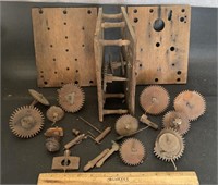 VINTAGE CLOCK PARTS-WOODEN/ASSORTED