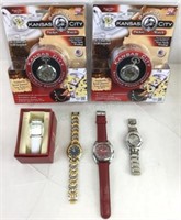 (6)pc Watches W/ Merona Ladies' Watch In Box