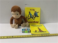 10pc Curious George; Plush Toy, Domino Match Game,