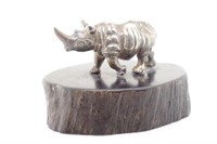 Patrick Mavros Zimbabwe silver Rhinoceros figure