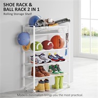 Hosfais 4-Tier White Shoe Rack