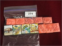 Lot of 12 Animal Stamps