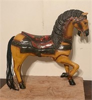 Antique Primitive Wood Horse Wooden Original Paint
