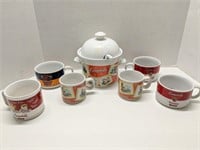 Campbell's Soup Lot - Covered Bowl & 6 Cups/Mugs