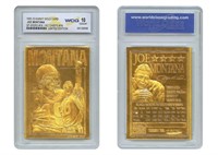 1995 23k Gold Card Joe Montana 49ers Chiefs Gm 10