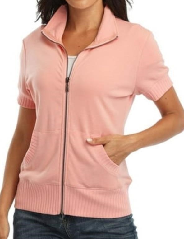 NEW MISS MOLY Women's Short Sleeve Zip up Jacket