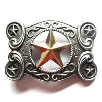 Western Gold Star Belt Buckle