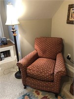 Lee Industries Upholstered Side Chair & Floor Lamp