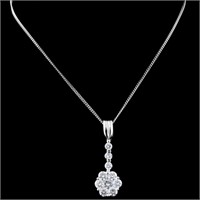 1.23ct Diamond Pendant in 18K White Gold