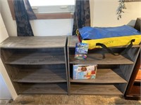 2 shelves and contents both shelves 32 x 30 x 12“