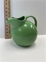 HALL POTTERY GREEN BALL ICE LIP PITCHER #633