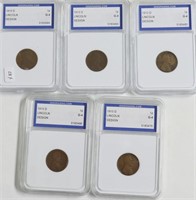5// 1913 D IGS G 4 LINCOLN CENTS