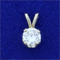 2/3ct Round Brilliant Diamond Solitaire Pendant in