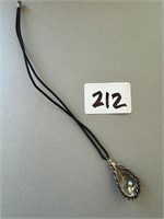 Silver Pod with Pearl Pendant & 19" necklace