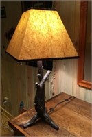 Faux Log Table Lamp