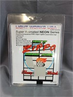 New Light Works Zippo Lighter Animated Neon Sign