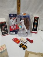 MLB Manny Ramirez figure,2 keepsake ornaments,