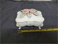 Handpainted Porcelain Keepsake Box