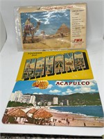 Vintage Postcards Havana Acapulco TWA Cairo