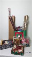 CHRISTMAS GIFT WRAP, GIFT BAGS, RIBBON AND CARDS