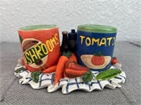 Vintage “Tomato’s and Mushroom” Salt & Pepper