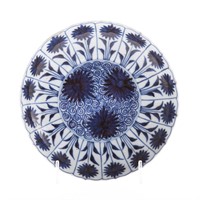 Chinese Export blue and white Aster bowl