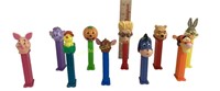 Pez dispensers, bugs bunny, chick in egg,, boy,