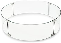 28 Fire Pit Wind Guard  Tempered Glass