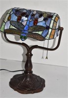 Dragonfly Stained Glass Desk Lamp