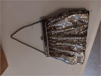 Vintage metal mesh purse 6.5 inches wide and very
