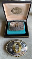 Crumrine Letter O Metal Belt Buckle Plus Extra