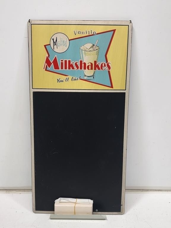 Vanilla Milkshakes Chalkboard Sign