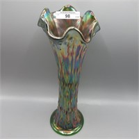 Fenton 10.75" green April Showers vase