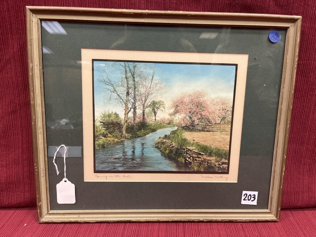 Wallace Nutting “spring in the Dell” painted