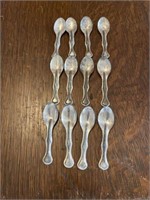 12 Vintage metal ice cream spoons