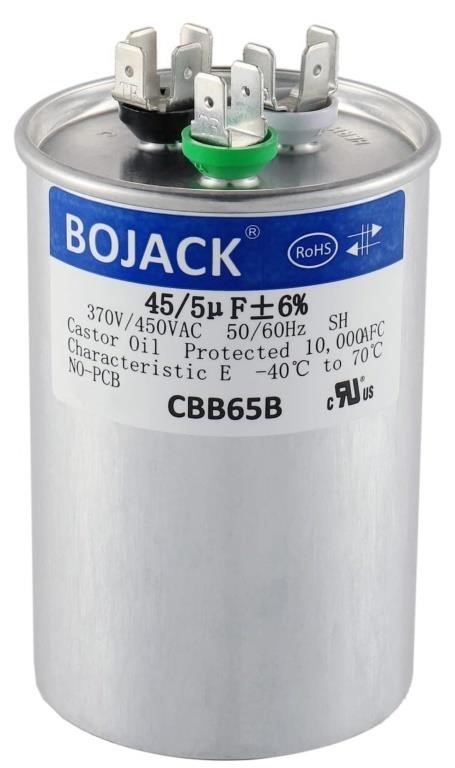 BOJACK 45+5 uF 45/5 MFD ±6% 370V/440VAC CBB65