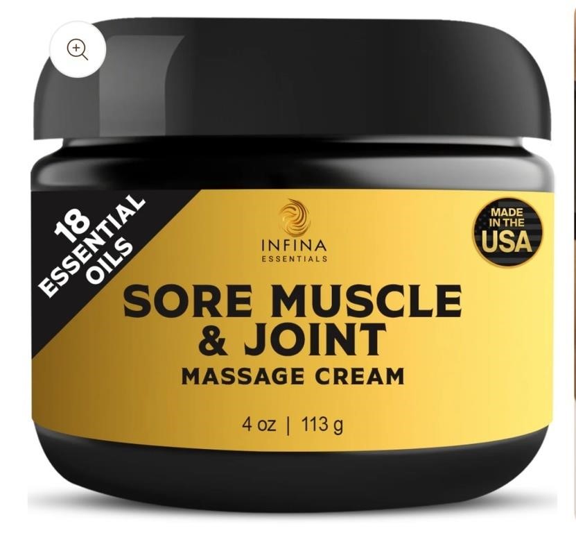 New, Sore Muscle & Joint Massage Cream (4 fl