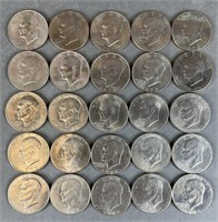 25pc Eisenhower Dollars AU-BU