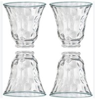 Anmire 4 Pack Clear Hammered Glass Shade, Bell
